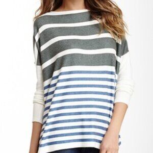 GO COUTURE Dolman Elbow Patch High/Low Sweater - Size Med